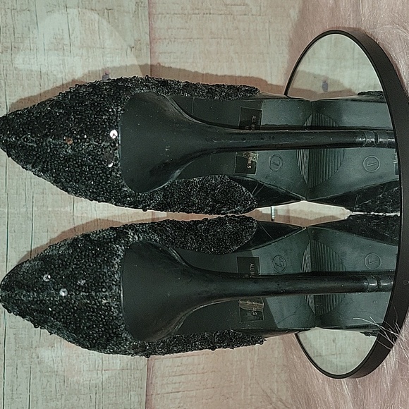 Dots black sequins platform heels - Picture 5 of 8